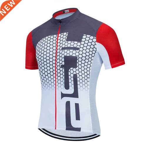 teleyi Breathable Colorful Cycling Jersey Men Summer Anti-UV