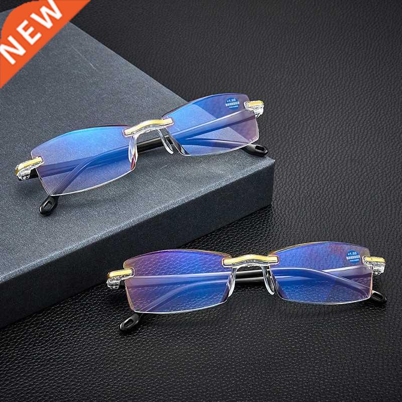 New 1PC Ultralight Rimless Anti Blue Light Reading Glasses R