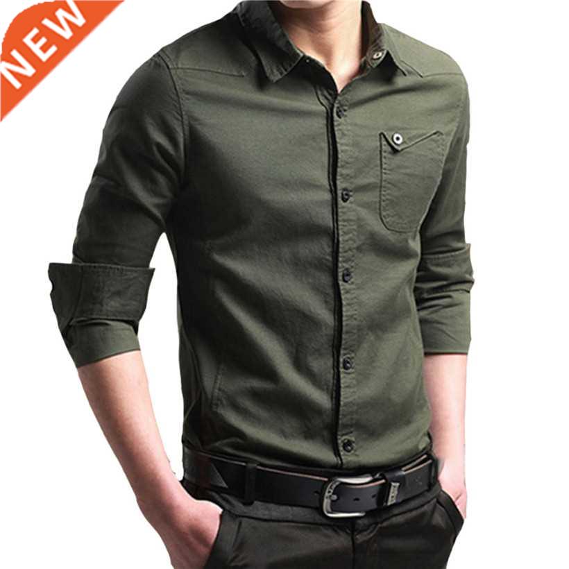 Outdoor Hiking Shirts Men Shirts Solid Cotton Blend Men's H
