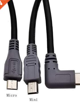 90d Right Angled Micro USB mini 5P Male to USB 3.1 Type c