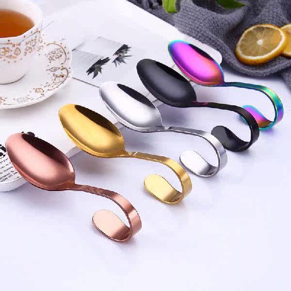 Stainless Steel Hotel Buffet Kitchen Curved Handle Dessert图片