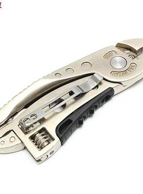 Golden Multitool Adjustable Wrench Jaw+Screwdriver+Pliers+Kn
