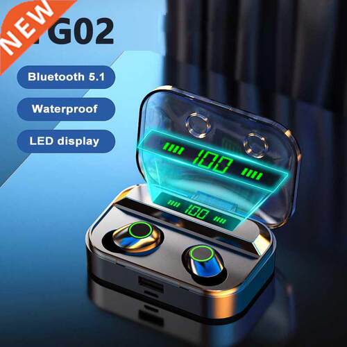 TWS Wireless Bluetooth 5.1 Earphone Touch Control 9D Stereo