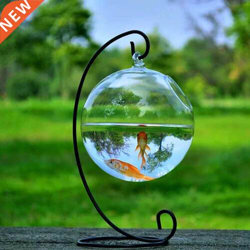 1Set Round Shpe Hnging Glss qurium Fish Bowl Fish Tnk