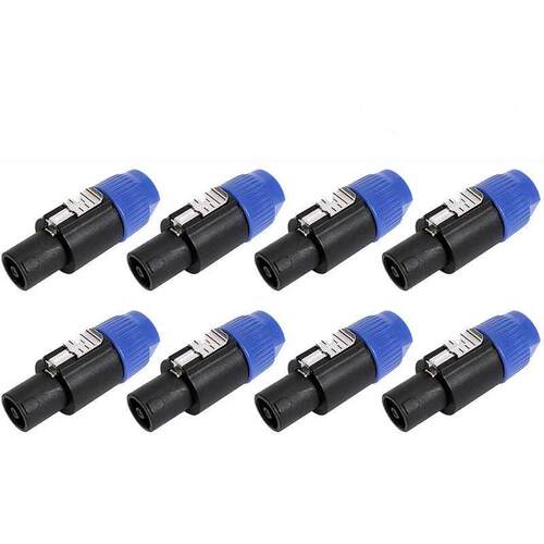 8 Pack Audio Cable Adapter Connectors, 4 Pole Audio Speaker