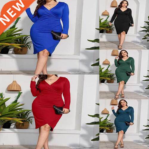 Xl-5xl Large Size Women buttock wrap slimming MMl dress大码