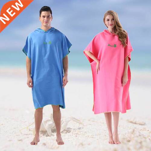 Surf Poncho Changing Towel Quick-Dry Robe Hood Microfiber Be