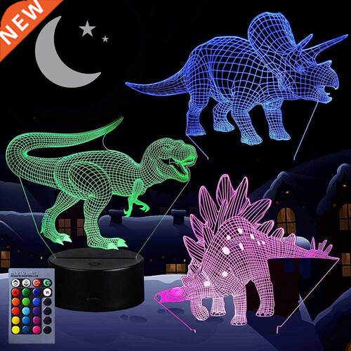 D LED Night Light Lamp Dinosaur Series 16Color D Night
