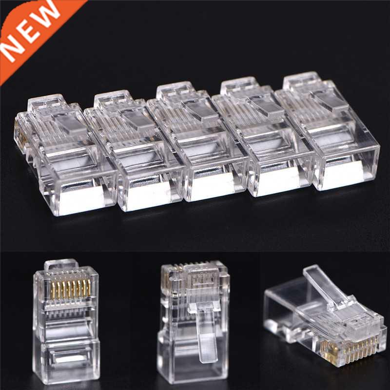 50 PCS RJ45 CAT5 CAT5e CAT6 Plug Adapter Crystal Network Mod
