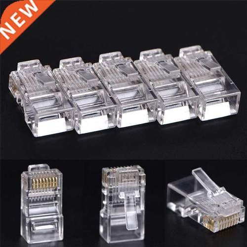 50 PCS RJ45 CAT5 CAT5e CAT6 Plug Adapter Crystal Network Mod