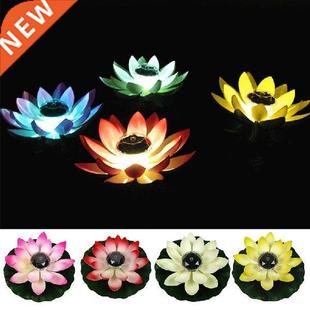 Floating Lotus Flower Lights Solar Powered Pond Lights Led
