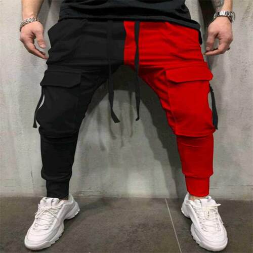 Men Fashion Casual Pants Men Side Pockets Pants Men Fashion