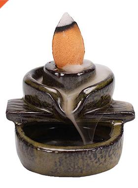 Waterfall Incense Burner Backflow Ceramic Incense Holder