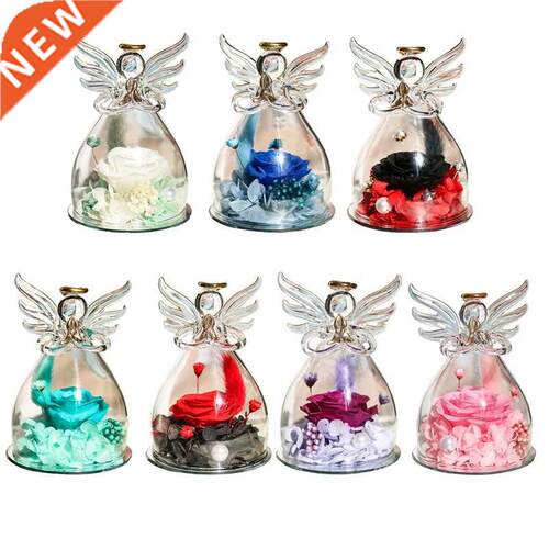 Eternal Flower Rose Little Angel Glass Cover  Dried