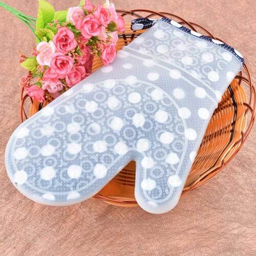 1Pc Oven Glove Heat Resistant Anti-skid Silicone Dish Bowl S