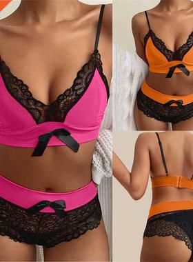 Sexy Lace Lingerie For Women Push Up Bra Tops Panties Underw