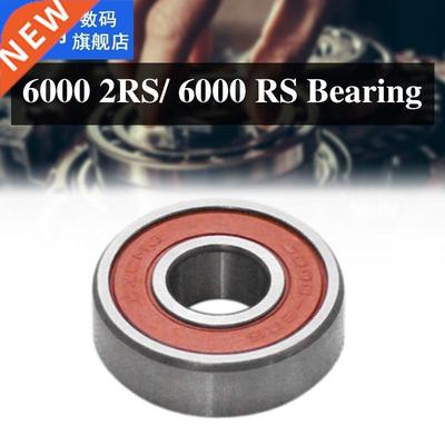 2pc 6000 2RS/6000 RS Ball Bearing 10x26x8mm Red Sealed Rubbe