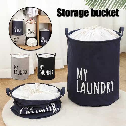 Foldable Drawstring Laundry Basket Large Capacity