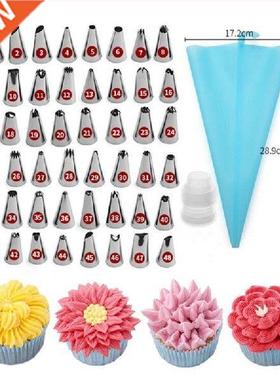 50Pcs/lot DIY Cake Decorating Tip Set Mouth Icing Piping