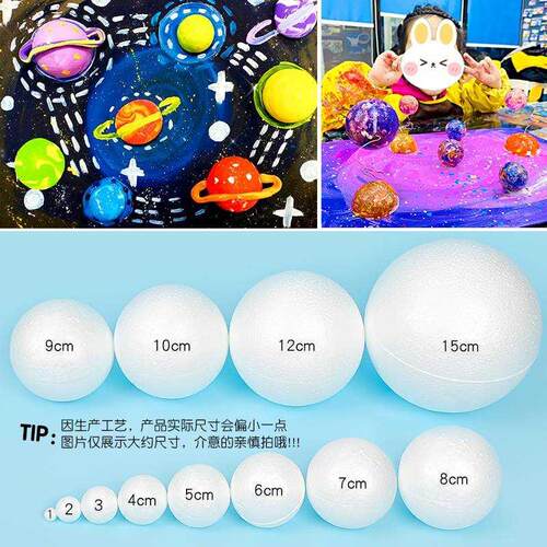 20-90mm White Craft balls Polystyrene Styrofoam Foam D