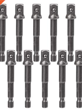 10 Pack /8 Inch(10mm) Square Socket Adapter Bit Set, Impact