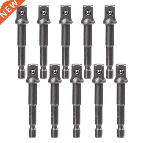 10 Pack /8 Inch(10mm) Square Socket Adapter Bit Set, Impact