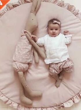 Baby Play Mats Round Floor Soft Cotton Baby Bedding Blanket