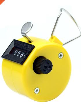 Geel Hand Held Tally Clicker 4 Cijfers Clicker Teller