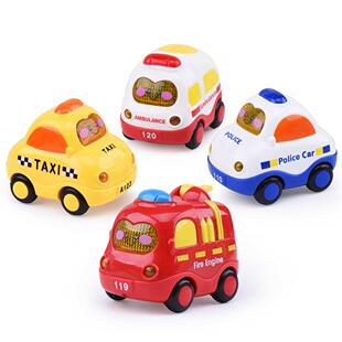 1pcs Inertia Engineering Vehicle Toy Push and Go Car with Li