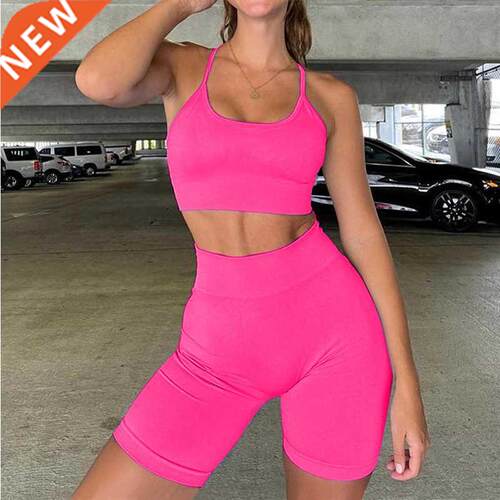 Yoga Sets Short Seamless SportsWear Women Sport Fitness Suit