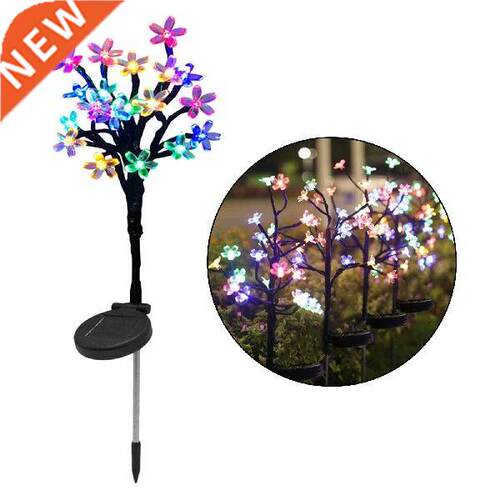 Solar Led Lights Garden Stake Outdoor Sakura Lawn Lamps
