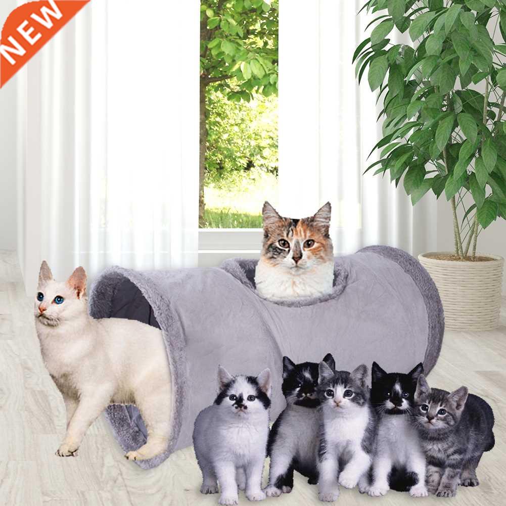 Funny Cat Dog Tunnel Toys Kitten Foldable Playing Winter