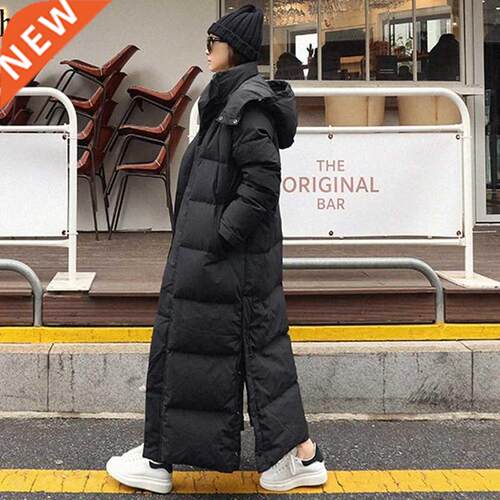 2021 New Women Winter Long Coat Parka Hooded Women Long Warm