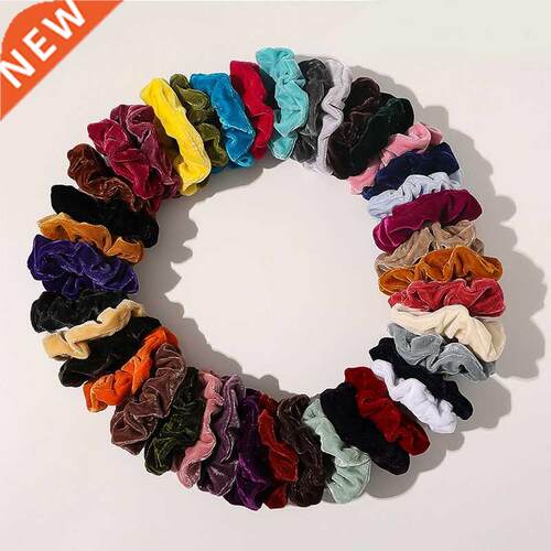 2022 Korea Velvet Scrunchie Elastic Hair Bands Solid Color F