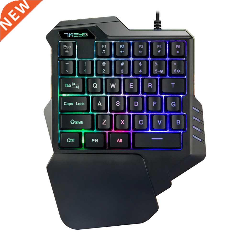 Gaming Keyboard LED Backlight PC Keypad Gamer Ergonomic One-