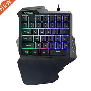Gaming Keyboard LED Backlight PC Keypad Gamer Ergonomic One-