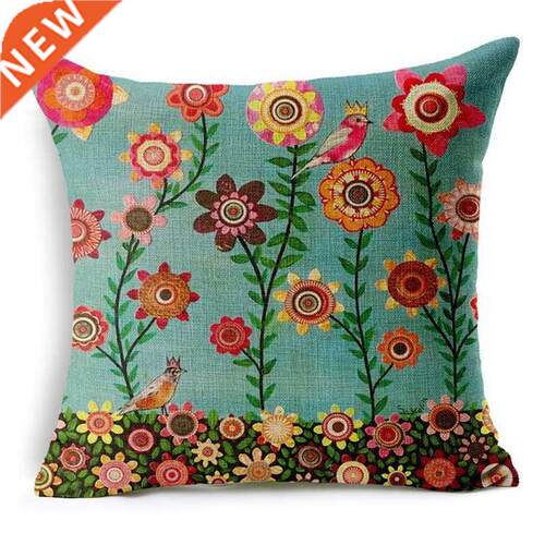 45x45cm cozy couch Cushion colorful Trees Printed home sofa