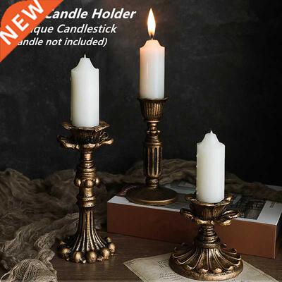 1Pc Retro Candlestck Resn Antque Tealght Candle Holder