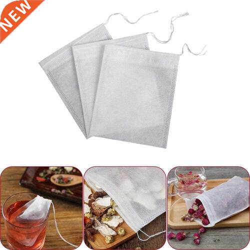 100 Pcs Tea Bags for Tea Bag Infuser with String Heal Seal