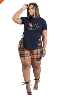 Zoctuo 2 Two-piece Suit Houndstooth Red Checked Plaid Printi