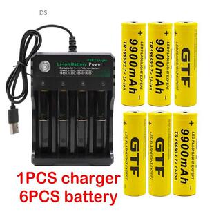 100% New 18650 battery 3.7V 9900mAh rechargeable lion batter