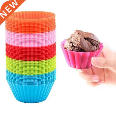 1pcs Round Muffin Mold Reusable Heat-resistant Mini Silicone