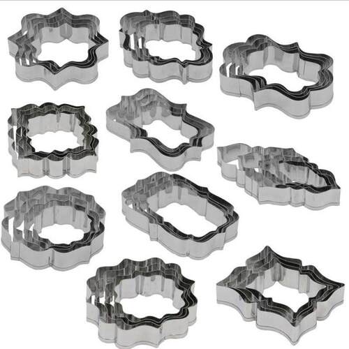Sugar biscuit mold 4Pcs Plaque Cutter Cookies Frame DIY Cake