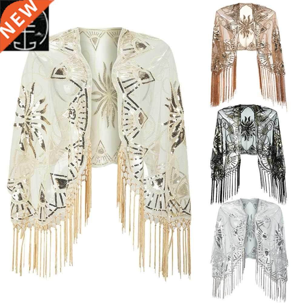 20s flapper gatsby party mesh short cover up dress accessory