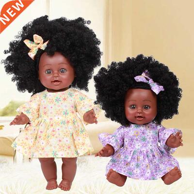 African American Reborn Doll Simulation Black Full Enamel