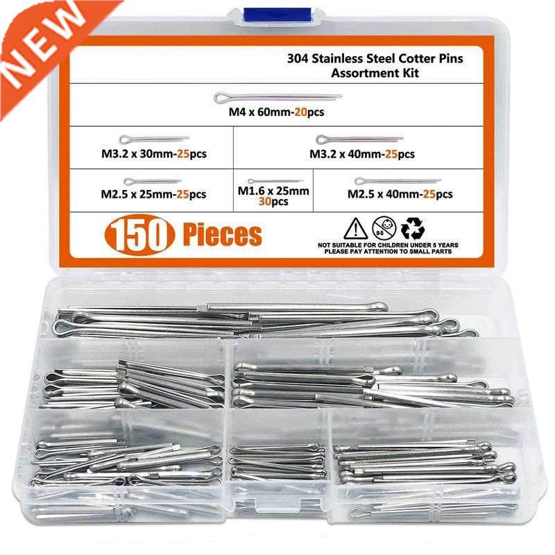 150pcs M1.6 M2.5 M3.2 M4 304 Stainless Steel Car Break Split