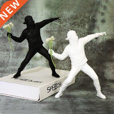 Resin Statue Crafts Sculpture Miniatures Figurines Flower