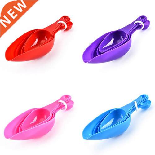 4Pcs Plastic Kitchen Measuring Spoons Cake Baking Flour Meas