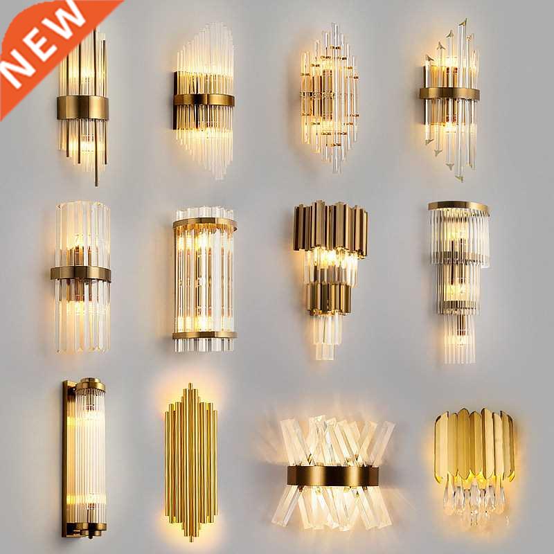 Crystal Wall Lamp Light Post Modern Simple Living Room Back