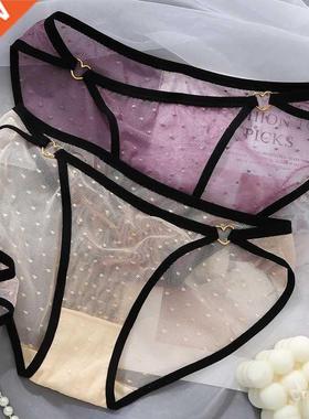 Women's Lce Underwer Pnties Ldies Sexy Chrming Net Guz